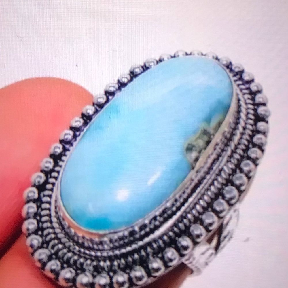 Larimar Stamped 925 Inches n Length
